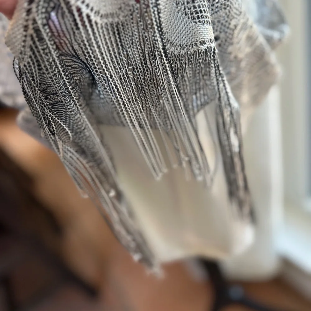 Fully lined Lace & Fringe Dress - Silver - Excellent Condition!! - Picture 7 of 14